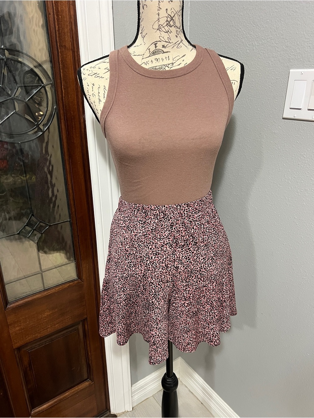 Oysho NWT Pink Cheetah Micro Leopard Print Flowy Shorts S